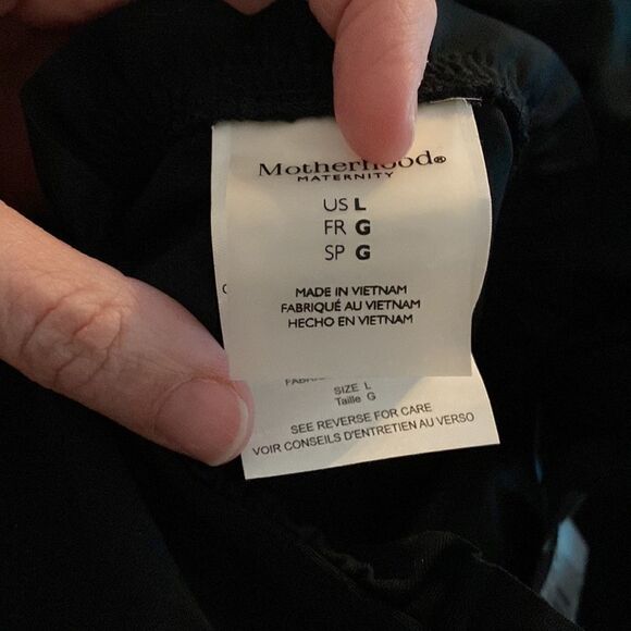 Motherhood Maternity Black One Piece Swimsuit Bathing Suit Beach Bump Large L - Picture 6 of 7